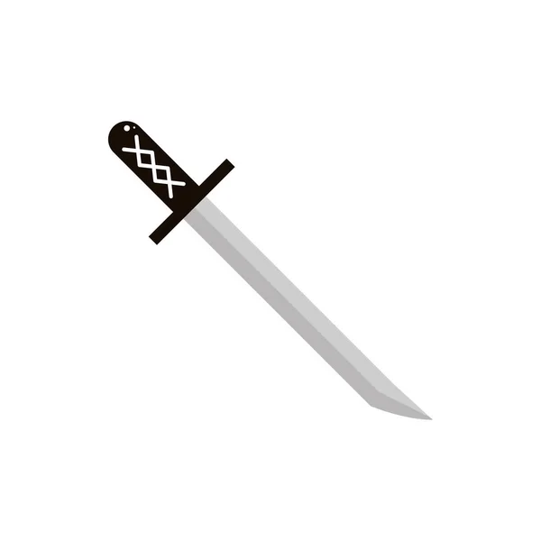 Katana samurai sword culture traditional japan icon — Image vectorielle