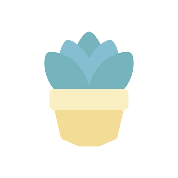 Květináč šťavnaté rostliny ploché ikony — Stockový vektor