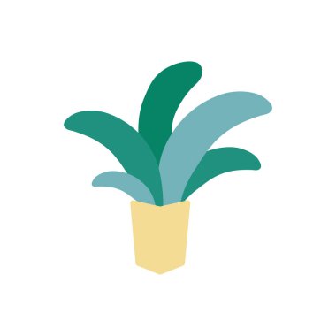 Saksıdaki sulu bitkiler düz simge