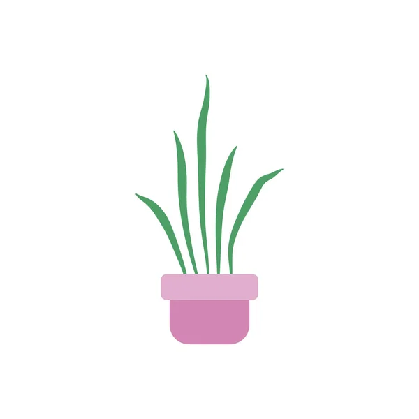 长叶自然植物扁平图标 — 图库矢量图片