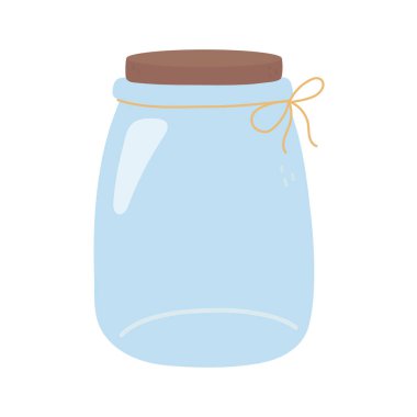 glass jar with ribbon decoration ornament icon