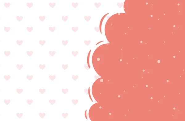 Happy valentines coeurs de jour amour décoration nuageuse — Image vectorielle
