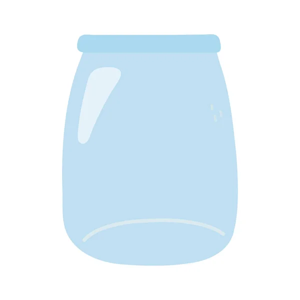 Glass jar empty object icon — ストックベクタ