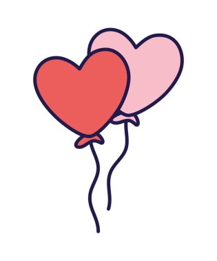 happy valentines day balloons shaped hearts love romantic