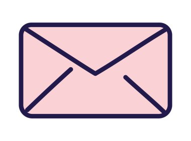pink open envelope message communication icon
