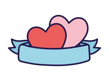 happy valentines day hearts love romantic ribbon