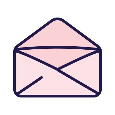 pink open envelope message courier icon