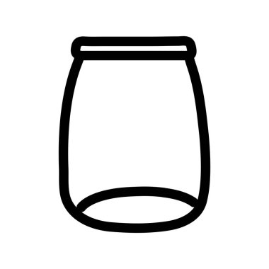 glass jar empty object icon thick line