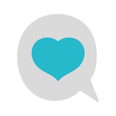 speech bubble heart love romantic message