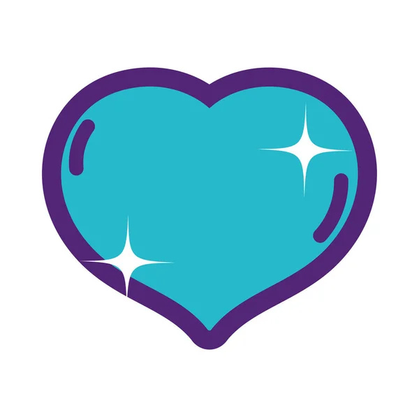 Happy valentines day blue heart love passion — Stockvektor