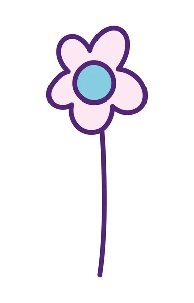 Flower nature decoration ornament icon — Vector de stock