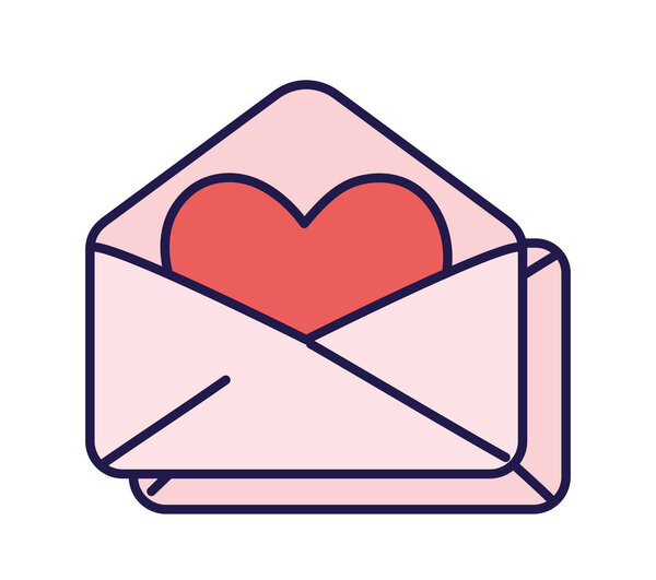 happy valentines day open envelope heart love messsage