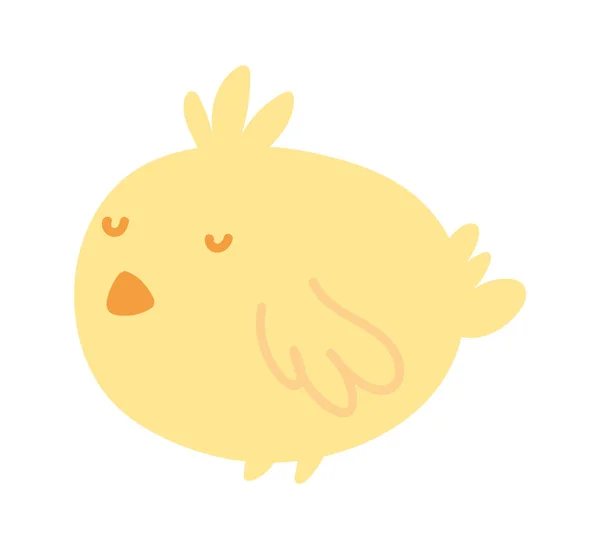 Cute little chicken bird animal icon — Archivo Imágenes Vectoriales