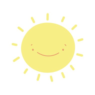 cute sun hot summer cartoon design