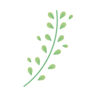 yeşil dal yaprak doğa simgesi bırakır