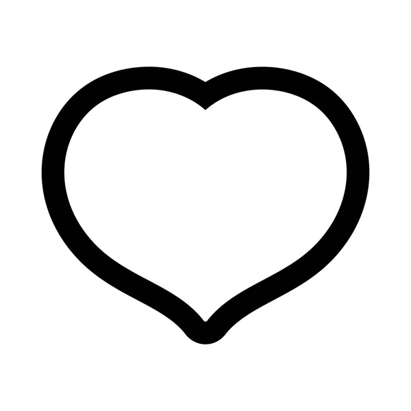 Happy valentines day heart love passion thick line — стоковый вектор