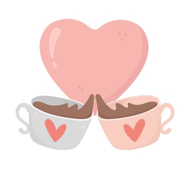 happy valentines day toast chocolate cups heart love