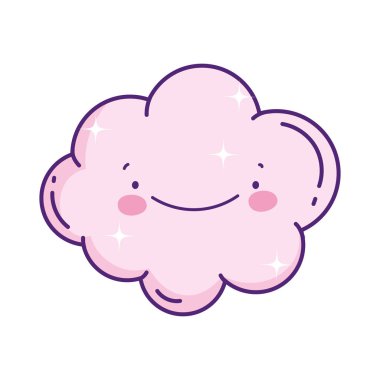 cute pink cloud cartoon decoration