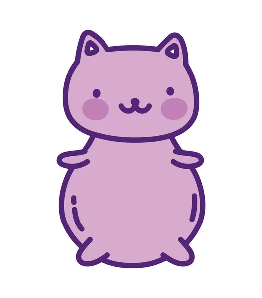 Cute cat happy cartoon design — Vector de stock