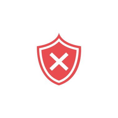 siber güvenlik ve kalkan düz biçim simgesi