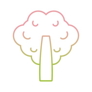 Ağaç, doğa bitkisinin gradyan simgesini buharlaştırır