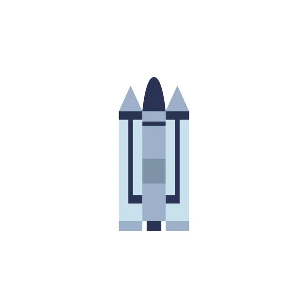 Ikona plochého stylu raketoplánu — Stockový vektor