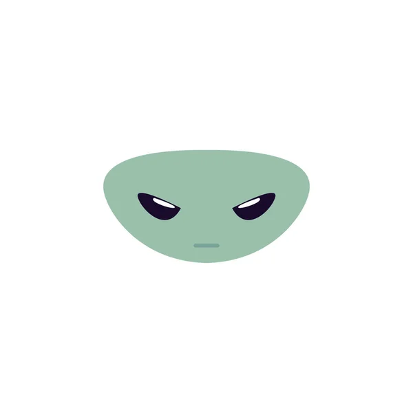 Ruimte alien platte stijl pictogram — Stockvector