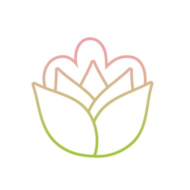 Çiçek dekorasyonu bitki gradyan simgesi