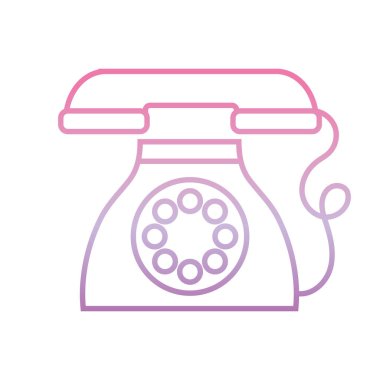 dial operated telephone , phone gradient icon
