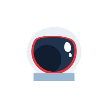 space astronaut hat flat style icon