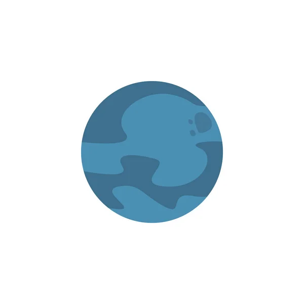 Icono del planeta espacial de estilo plano — Archivo Imágenes Vectoriales