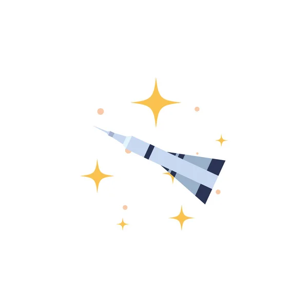 Space shuttle flat style icon — 스톡 벡터