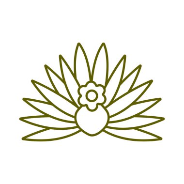 flower leaves nature plant line style