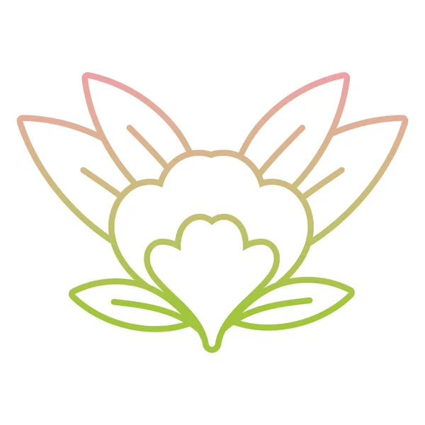Flower foliage plant gradient icon — Vector de stock