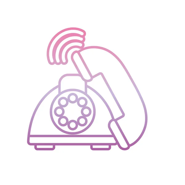 Old telephone call , phone gradient icon — Stock Vector