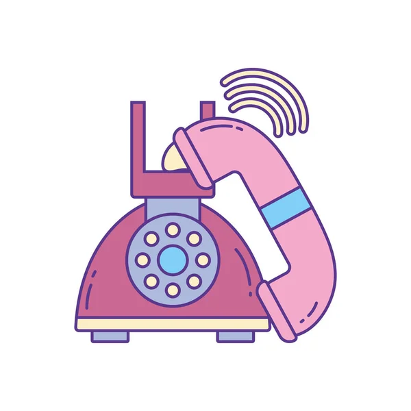 Anciens appels téléphoniques, numéros de téléphone et lignes téléphoniques — Image vectorielle