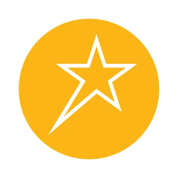 Hvězda pět špičatý blok styl ikony — Stockový vektor