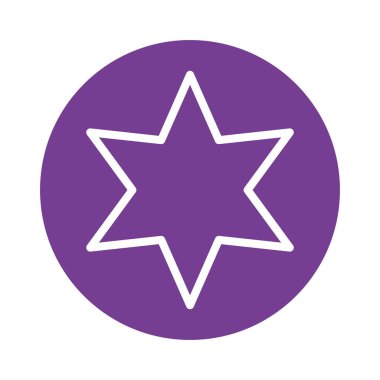 yıldız altı köşeli blok biçimi simgesi