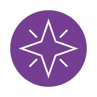 yıldız dört köşeli blok biçimi simgesi