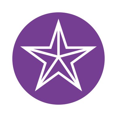 yıldız beş köşeli blok biçimi simgesi