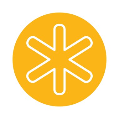 yıldız altı köşeli blok biçimi simgesi