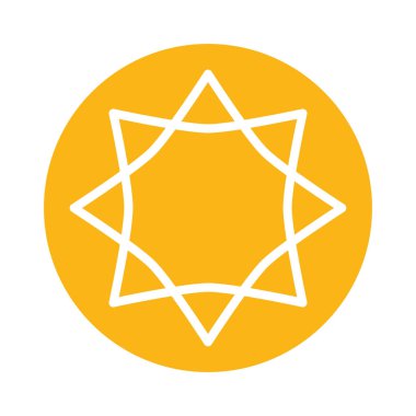 yıldız sekiz köşeli blok biçimi simgesi