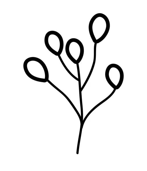 Branch leaves foliage decoration nature — Stok Vektör