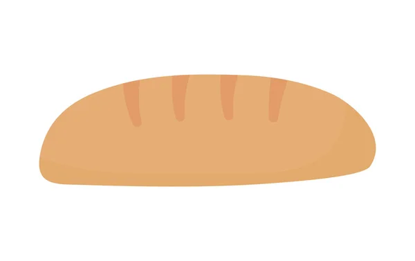 Whole bread bakery food on white background — Stockvektor
