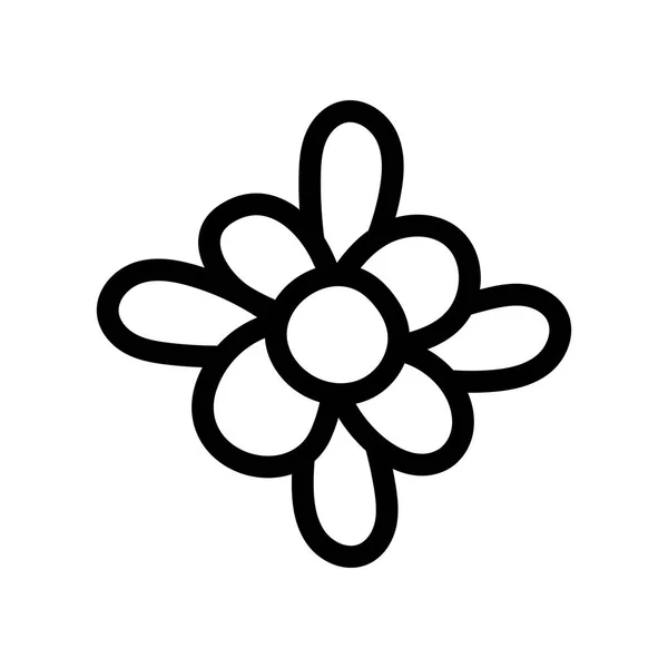 Flower floral nature decoration icon — стоковый вектор