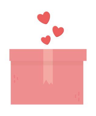 Kutu içinde düşen kalpler hayır işi ve bağış konsepti