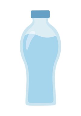 Beyaz arka planda taze su şişesi