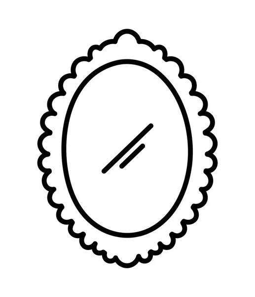 Cute mirror decoration bright accessory icon —  Vetores de Stock