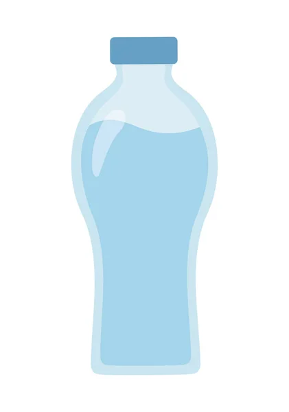 Agua de botella fresca en fondo blanco — Archivo Imágenes Vectoriales