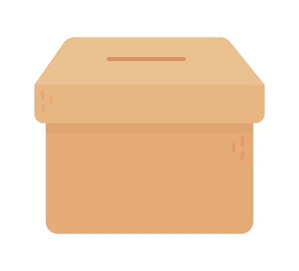 Cardboard box storage cargo on white background — Stock Vector